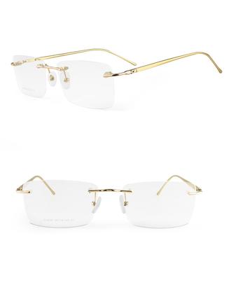 Imagem de Armação Oculos De Grau Sem Aro Balgrif Flutuante Leve Retangular C7