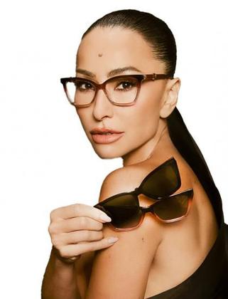 Armação Óculos Sabrina Sato Ss683 C5 - com 2 Clip On- - Armação de