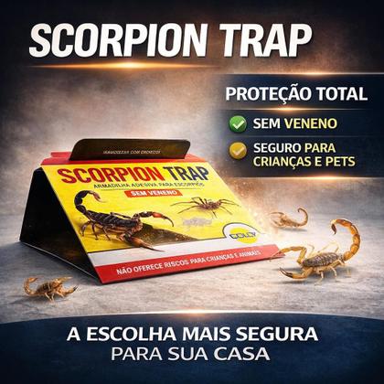 Imagem de Armadilha Adesiva Captura Escorpião Aranhas C/10 Colly