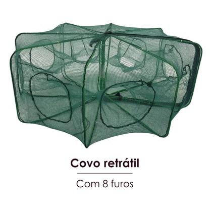 Imagem de Armadilha De Pesca Covo P/ Peixes Pequenos Camarão 8 Bocas