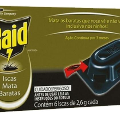 Imagem de Armadilha Mata Baratas Raid 6 Caixas Com 6 Iscas Cada Caixa