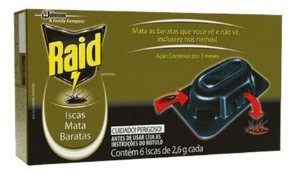 Imagem de Armadilha Mata Baratas Raid 6 Caixas Com 6 Iscas Cada Caixa
