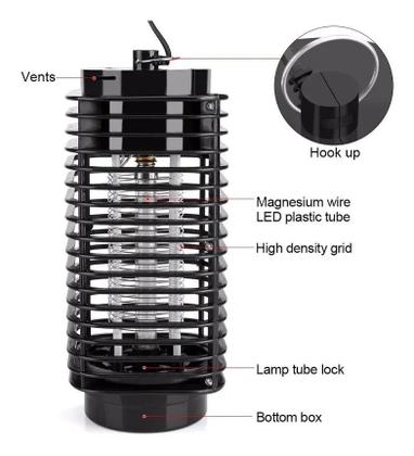 Imagem de Armadilha Mata Mosquito Pega Inseto Led Luz Choque Eletrico Bivolt