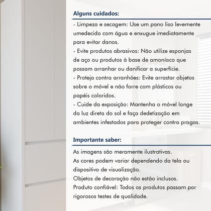 Imagem de Armário 4 Portas 4 Gavetas 100% MDF Rainha Branco
