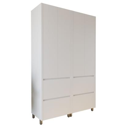 Imagem de Armário 4 Portas 4 Gavetas 100% MDF Rainha Branco