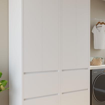 Imagem de Armário 4 Portas 4 Gavetas 100% Mdf Rainha