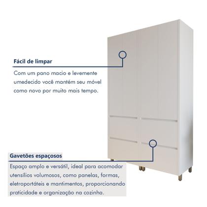 Imagem de Armário 4 Portas 4 Gavetas 100% Mdf Rainha