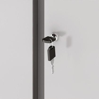 Imagem de Armário Aço Escritório 2 Portas 3 Prateleiras com Fechadura