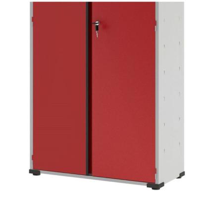 Imagem de Armário Aço Escritório Fechadura 3 Prateleiras EA302 Vermelho