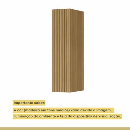 Imagem de Armário Aéreo 1 Porta Rainha 20cm 100% MDF Marrom/Nature