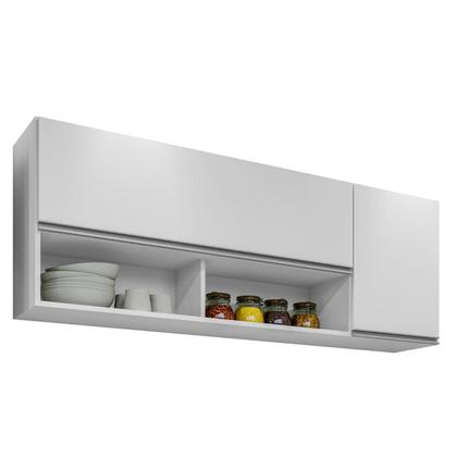 Imagem de Armário Aéreo 1,50m com 2 Portas Cozinha Área de Serviço Maya Branco