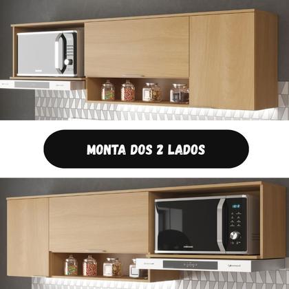 Imagem de Armário Aéreo 190cm 2 Portas Nicho Microondas Alice - Tauari - Móveis Sul