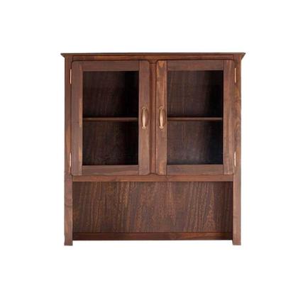 Imagem de Armário Aéreo 2 Portas De Vidro Oratório Madeira Maciça - Imbuia