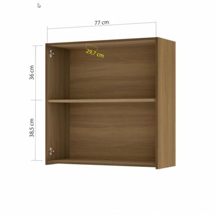 Imagem de Armário Aéreo 2 Portas Rainha 80cm Ripado 100 Mdf - Nesher