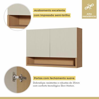 Imagem de Armário Aéreo 2 Portas Simone Mendes 120cm 100% Mdf