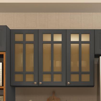 Imagem de Armário Aéreo 3 Portas 120cm com Vidro Reflecta Paris