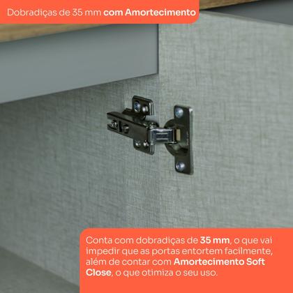 Imagem de Armário Aéreo 3 Portas 120cm Emily Espresso Móveis