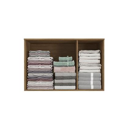 Imagem de Armário Aéreo 3 Portas Kappesberg Adapt Nogueira/Azul Profundo 105cm