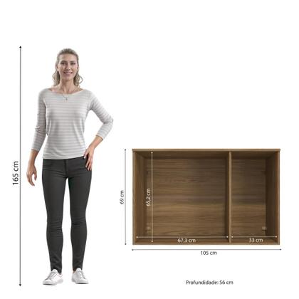 Imagem de Armário Aéreo 3 Portas Kappesberg Adapt Nogueira