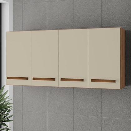 Imagem de Armario Aereo 4 Portas 120cm 9160 Savana Off White Mobbs Savana Off White