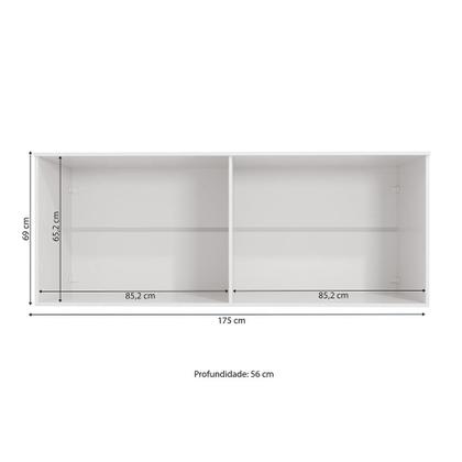 Imagem de Armário Aéreo 4 Portas Kappesberg Adapt Branco 175cm