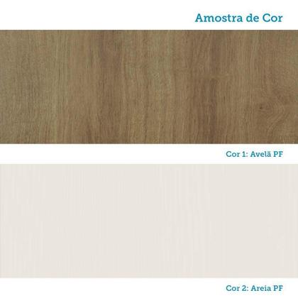 Imagem de Armário Aéreo 70cm 2 Portas Com Nicho Diana Luciane Móveis Avelã/areia