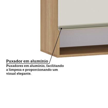 Imagem de Armário Aéreo 70cm 2 Portas Com Nicho Diana Luciane Móveis Avelã/areia