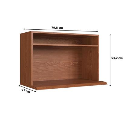 Imagem de Armário Aéreo 79,8cm com Nicho para Microondas 100% MDF