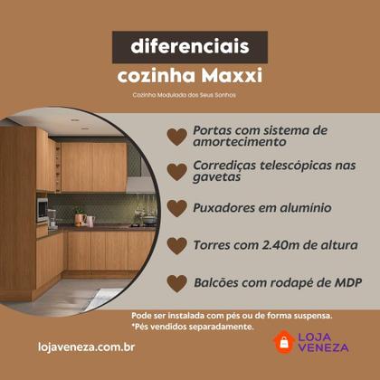 Imagem de Armário Aéreo 80cm 2 Portas com Vidro Maxxi Kappesberg