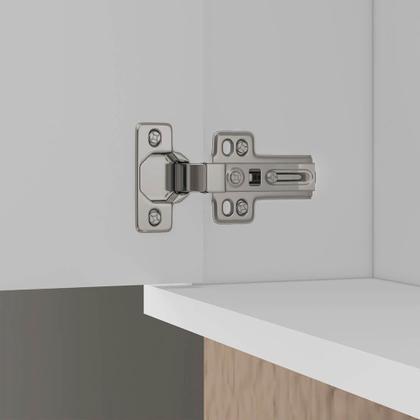 Imagem de Armário Aéreo Banheiro 1 Porta com Espelho Branco Lilies Móveis
