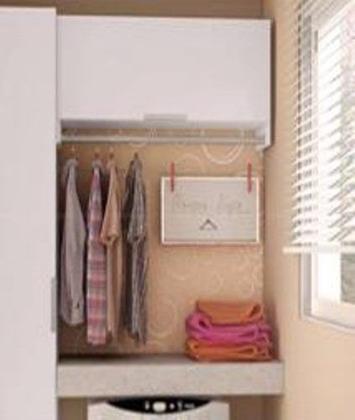 Imagem de Armário Aéreo Cabideiro Lavanderia Com Pistão À Gás = 2 Unid