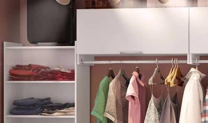 Imagem de Armário Aéreo Cabideiro Lavanderia Com Pistão À Gás = 2 Unid