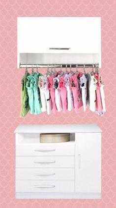 Imagem de Armário Aéreo Cabideiro Lavanderia Com Pistão À Gás = 2 Unid