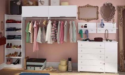 Imagem de Armário Aéreo Cabideiro Lavanderia Com Pistão À Gás = 2 Unid