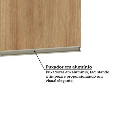 Imagem de Armário Aéreo Canto Diagonal 1 Porta Diana Luciane Móveis Avelã/avelã