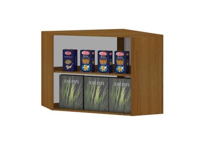 Imagem de Armário Aéreo Canto Diagonal 74 Cm 2 Portas Modena Luciane Moveis