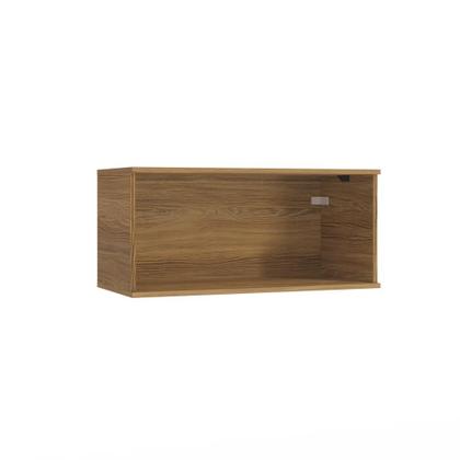 Imagem de Armário Aéreo Celeste Kappesberg 100% MDF 1 Porta Basculante Nogueira/Verde 80cm