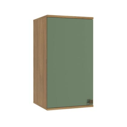 Imagem de Armário Aéreo Celeste Kappesberg 100% MDF 1 Porta Nogueira/Verde 40cm