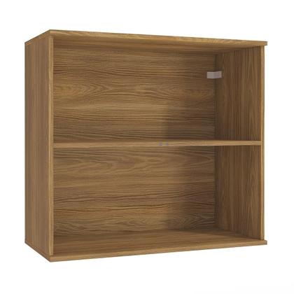 Imagem de Armário Aéreo Celeste Kappesberg 100% MDF 2 Portas Nogueira/Azul 80cm