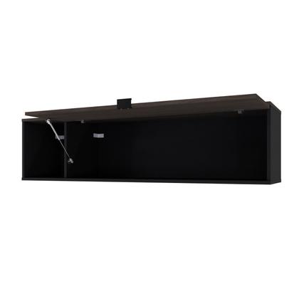 Imagem de Armário Aéreo com Nicho e Porta Basculante 35x135x35cm Preto/_Terracota