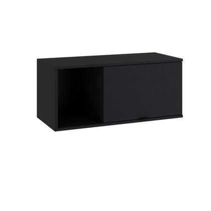 Imagem de Armário Aéreo com Nicho e Porta Basculante 35x80x35cm Preto