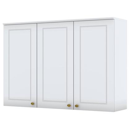 Imagem de Armário Aéreo Cozinha 120 Cm Nova York 3 Portas 3 Prateleiras Branco Hp - Henn