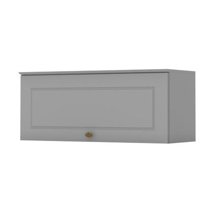 Imagem de Armário Aéreo Cozinha 80 Cm Americana 1 Porta Basculante 100% Mdf Cinza - Henn