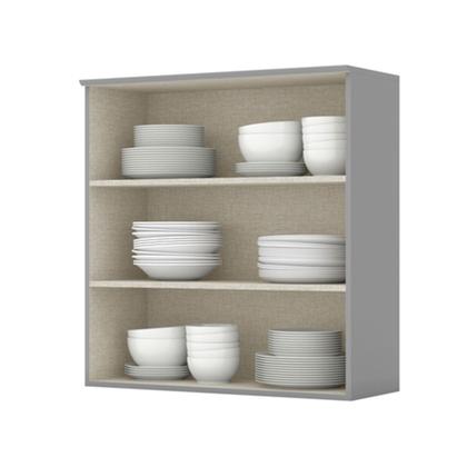 Imagem de Armário Aéreo Cozinha 80 Cm Americana 2 Portas 100% Mdf Cinza - Henn