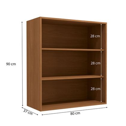 Imagem de Armário Aéreo Cozinha 80 Cm Mônica 2 Portas Canela - Kappesberg