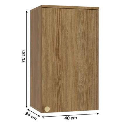 Imagem de Armário Aéreo Cozinha Botanic 40 Cm 1 Porta Nogueira Fosco - Kappesberg