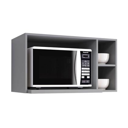 Imagem de Armário Aéreo Cozinha Essência para Micro-Ondas 100% Mdf Cinza - Henn