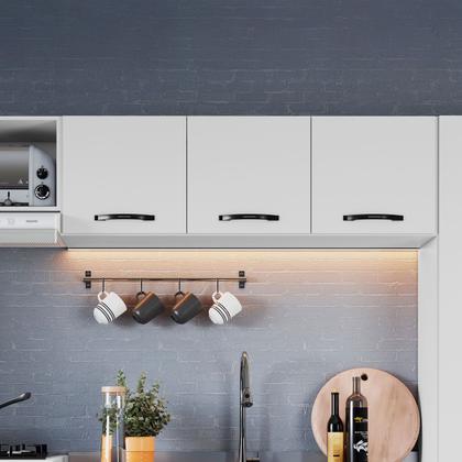 Imagem de Armário Aéreo Cozinha Light 3 Portas Branco - Irm Móveis