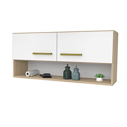 Imagem de Armário Aéreo Cozinha Modulado 2 Portas Compactas Bege/Dubai/Branco
