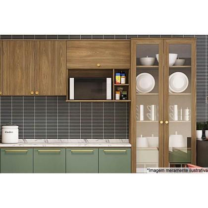 Imagem de Armário Aéreo Cozinha Modulado Botanic M637 c/ 1 Porta Nogueira - Kappesberg